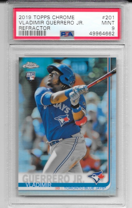 2019 Topps Chrome Vladimir Guerrero JR. PSA 9 RC #201 Refractor RARE SP Toronto
