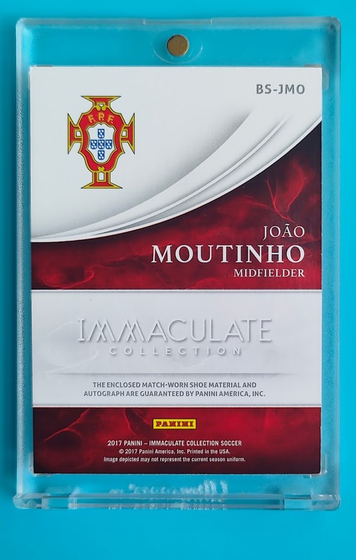2017 Immaculate Portugal João Moutinho Match-worn Boot Patch Auto 5/5 view 2
