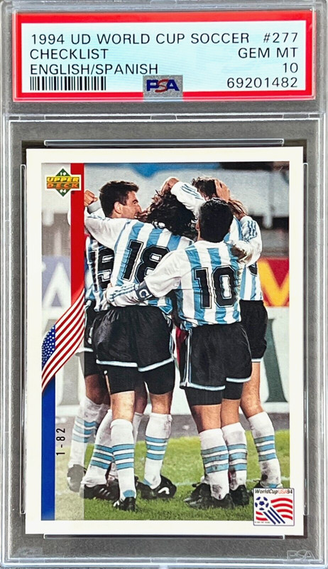 1994 Upper Deck Argentina Diego Maradona #277 PSA 10 GEM MINT (RARE: Pop 19)