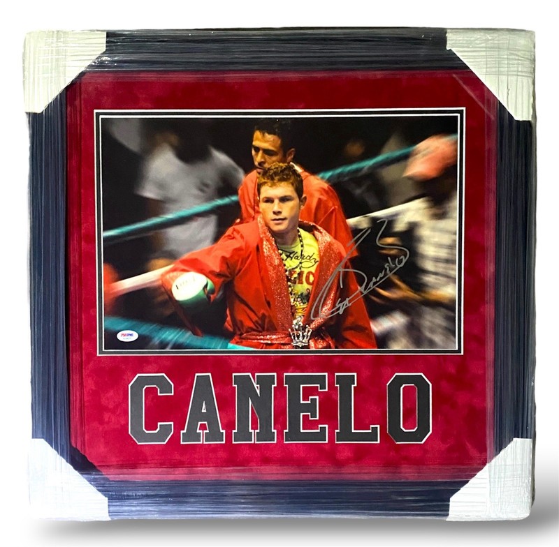 SAUL “CANELO” ALVAREZ SIGNED & FRAMED 11x14 PHOTO (PSA/DNA AUTHENTICATED)