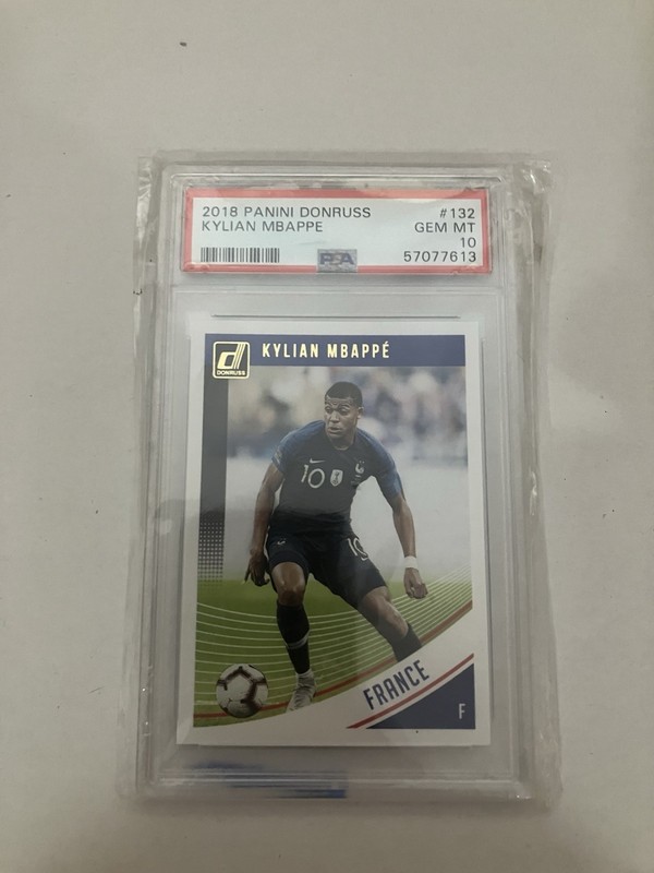 Kylian Mbappe 2018 Panini Donruss Soccer RC #132 PSA 10 Real Madrid France
