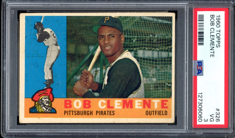 1960 Topps #326 Roberto Clemente PSA 3 Vintage HOF Baseball Card (6060)