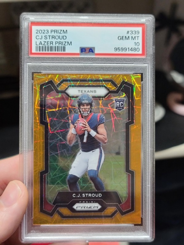 2023 Panini Prizm Rookies C.J. Stroud #339 Lazer Prizm (RC) PSA Graded GEM MT 10