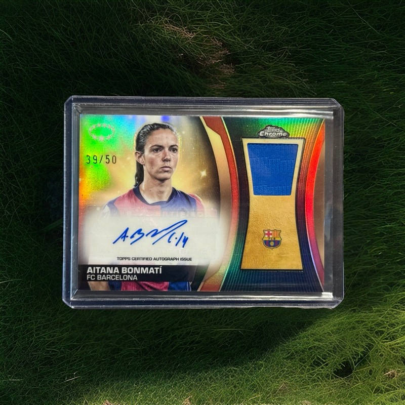2024-25 Chrome UEFA Women’s CL Aitana Bonmati Match-Worn Patch Auto Gold /50