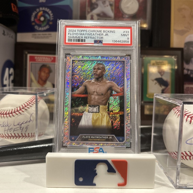 2024 TOPPS CHROME BOXING SHIMMER REFRACTOR #33 FLOYD MAYWEATHER JR. PSA 9