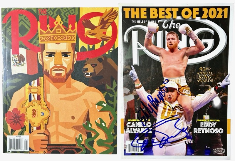 Saul Canelo Alvarez & Eddy Reynoso Signed The Ring Boxing Magazine (PSA/DNA)
