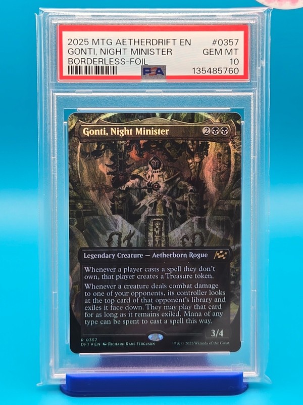 PSA 10 - 2025 MAGIC THE GATHERING AETHERDRIFT 0357 GONTI, NIGHT MINISTER-FOIL