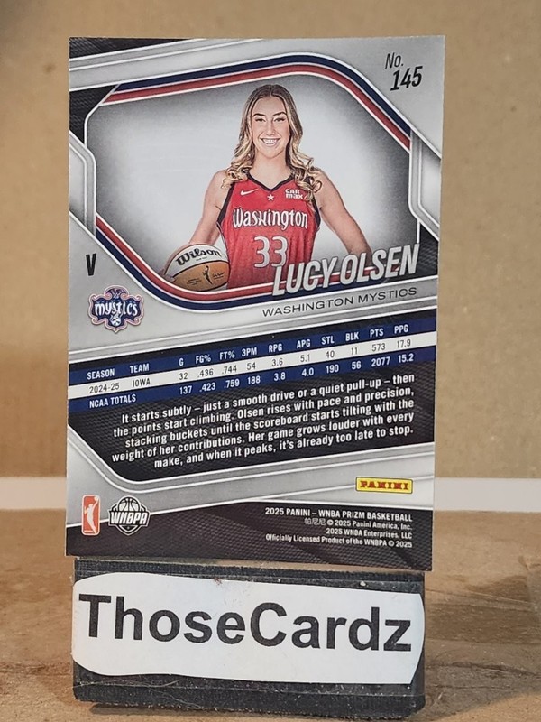 2025 Panini Prizm WNBA Variation #145 Lucy Olsen view 2