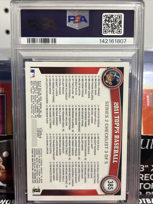 2011 Topps #385 Ichiro SUZUKI PSA 9 HOF Mariners Fresh Grade view 2