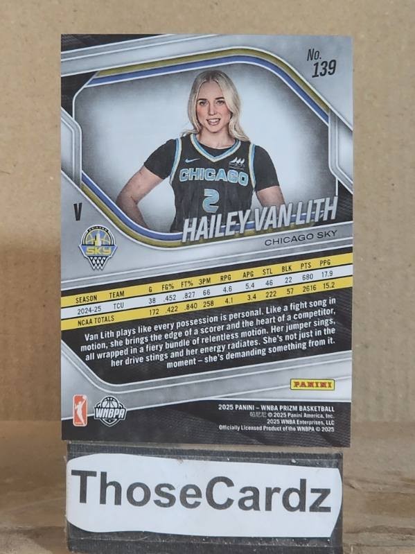 2025 Panini Prizm WNBA Variation #139 Hailey Van Lith view 2