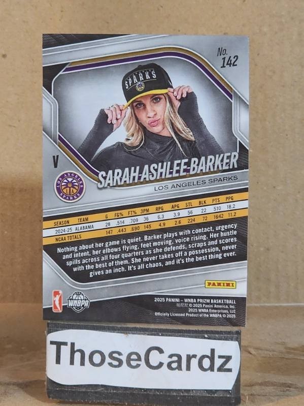 2025 Panini Prizm WNBA Variation #142 Sarha Ashlee-Barker view 2