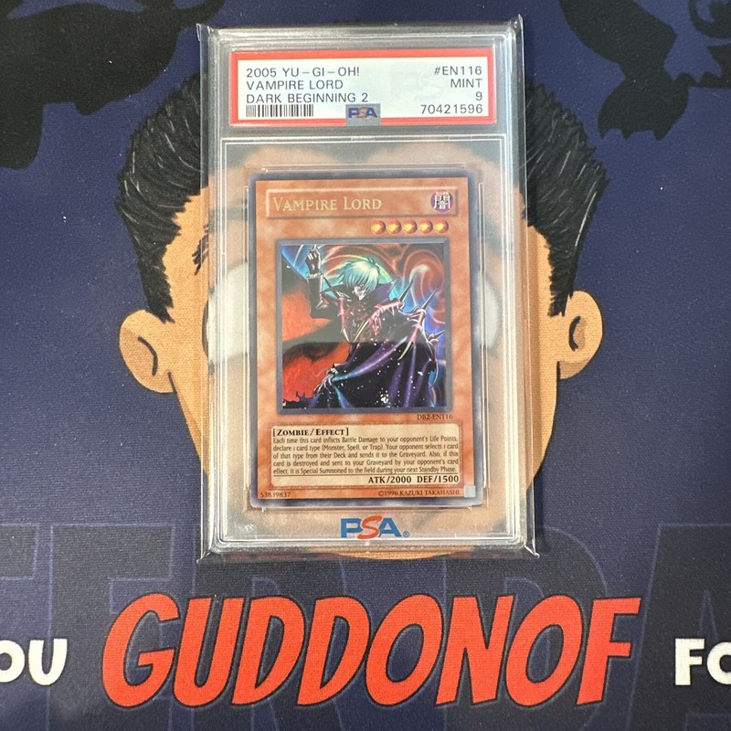 PSA 9 MINT 2005 YU-GI-Oh! Dark Beginning 2 VAMPIRE LORD EN116