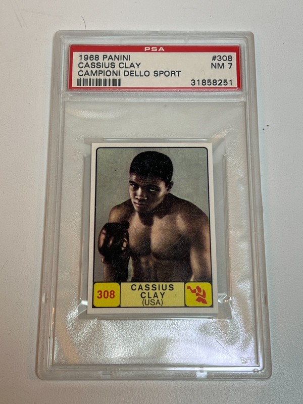 1968 Panini Campioni #308 Cassius Clay Muhammad Ali PSA 7 The Greatest HOF
