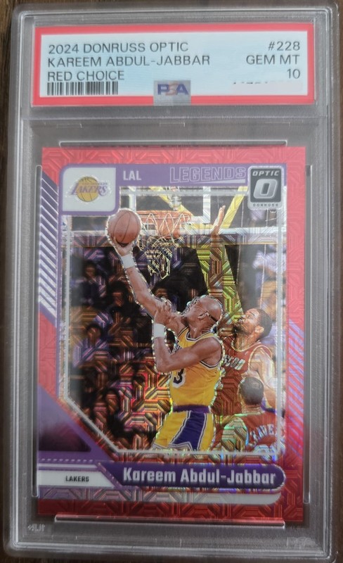 2024 DONRUSS OPTC Kareem Abdul-Jabbar RED Choice #228 PSA 10