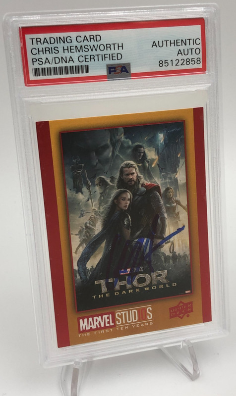 CHRIS HEMSWORTH PSA AUTO Authentic Signed on Card MARVEL MCU THOR THE DARK WORLD