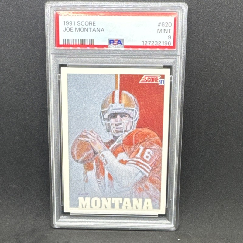 1991 Score Team MVP Joe Montana #620 PSA 9 San Francisco 49ers Football