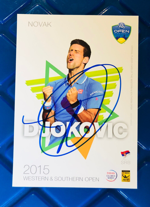 NOVAK DJOKOVIC PSA Authenticated Autographed 5x7 Promo Card W&S Open BEAUTY!!!!