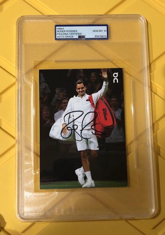 ROGER FEDERER Autographed 4x6 Print, PSA 10 GEM MINT, Tennis, Signed, BEAUTY!!!