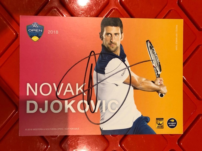 NOVAK DJOKOVIC PSA Authenticated Autographed 5x7 Promo Card W&S Open BEAUTY!