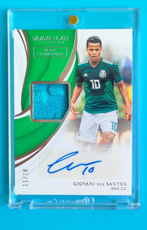 2018-19 Immaculate Mexico Giovanni dos Santos Match-worn Boot Patch Auto 11/28