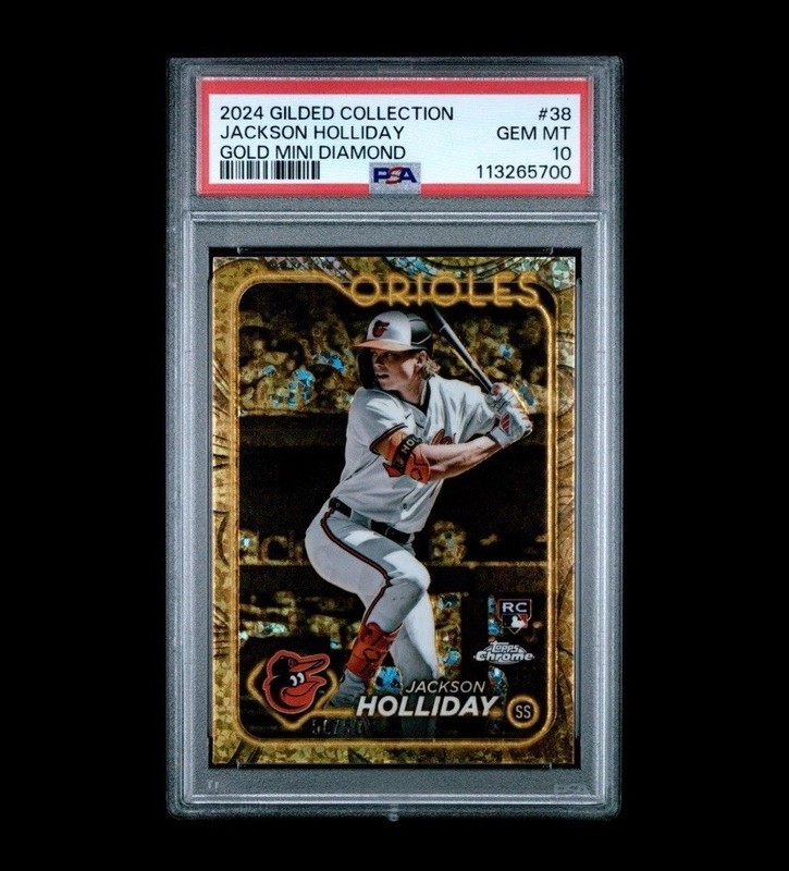 2024 Topps Gilded Collection Jackson Holliday Gold Mini Diamond 50/50 PSA 10 💎