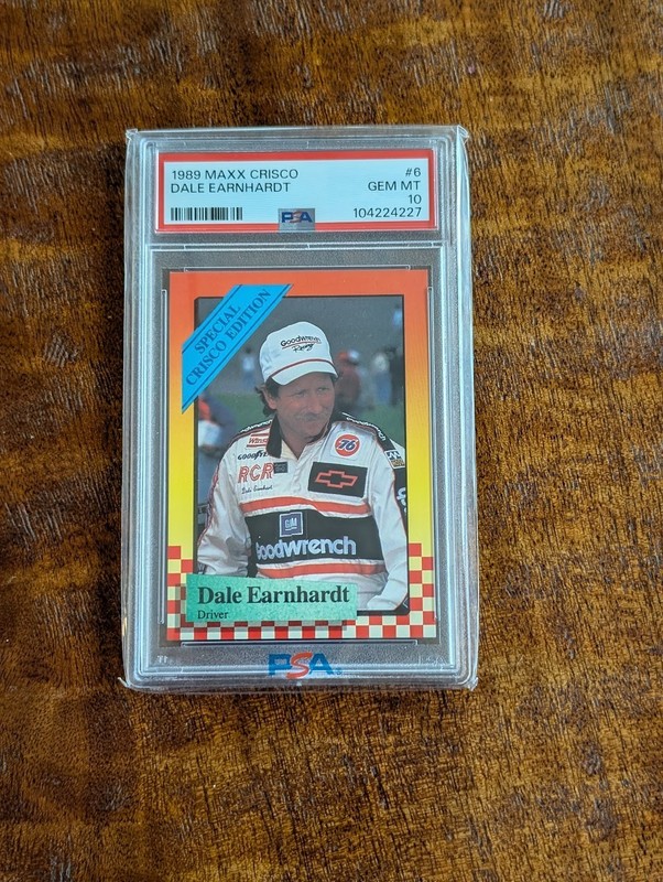 1989 Dale Earnhardt Maxx Crisco PSA 10 GEM MINT NASCAR Card #6 view 1