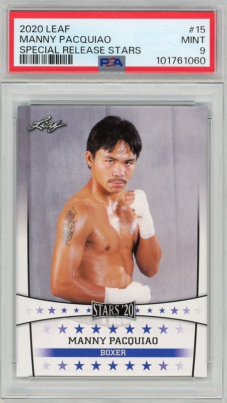 2020 Leaf Stars Manny Pacquiao #15 Special Release Card Boxing PSA 9 Graded Slab