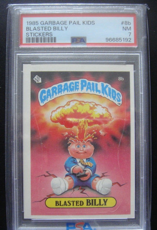 1985 GARBAGE PAIL KIDS OS1 BLASTED BILLY #8b - PSA 7 - GPK Topps Series 1 - Nice