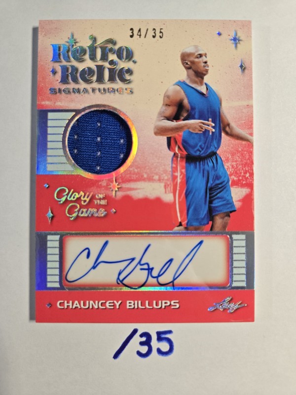 25 Leaf Glory - Retro Relic Signatures - Chauncey Billups Patch/Auto /35