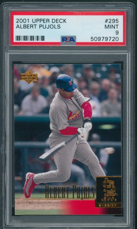 2001 Upper Deck #295 Albert Pujols St. Louis Cardinals RC Rookie PSA 9 MINT