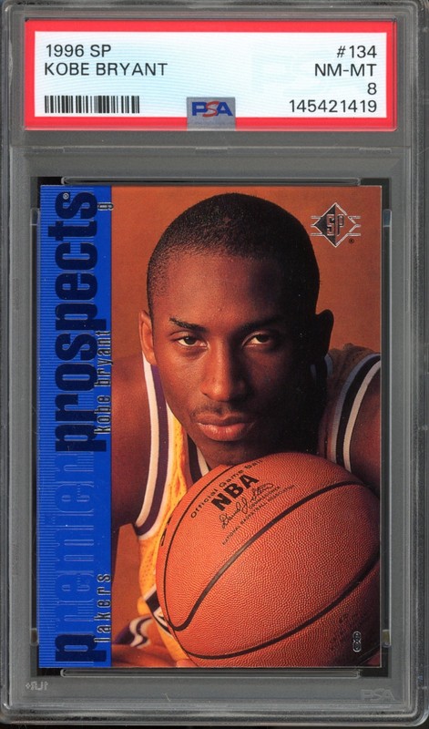 1996 SP #134 Kobe Bryant Rookie Prospects PSA 8 Vintage HOF RC Basketball Card
