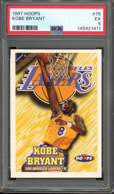 1997 Hoops #75 Kobe Bryant PSA 5 Vintage NBA HOF Basketball Card (1411)