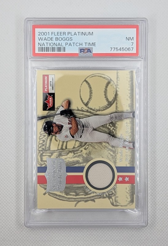 2001 Fleer Platinum National Patch Time - Game Worn Jersey - PSA 7 NM - Pop 1