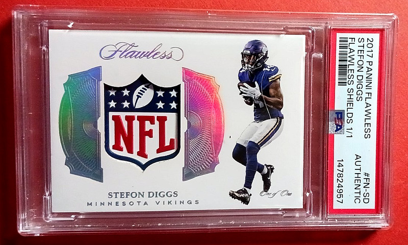 2017 FLAWLESS STEFON DIGGS 1/1 NFL SHIELD VIKINGS BILLS TEXANS PATRIOTS