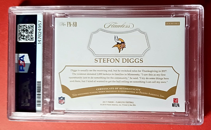 2017 FLAWLESS STEFON DIGGS 1/1 NFL SHIELD VIKINGS BILLS TEXANS PATRIOTS view 2