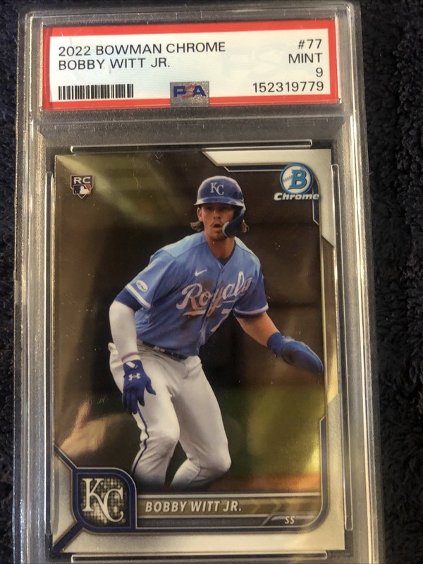 MINT 2022 Bowman Chrome BOBBY WITT JR. Rookie #77 PSA 9 Kansas City Royals RC