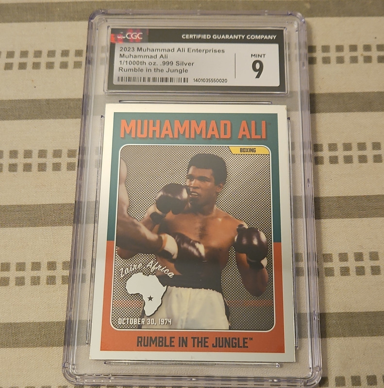 AURUM Muhammad Ali 2023 Rumble in the Jungle .999 Silver CGC Mint 9