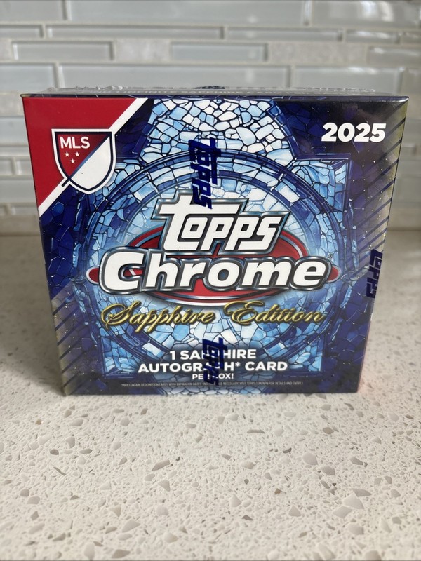 2025 Topps Chrome Sapphire Edition MLS Soccer Hobby Box BRAND NEW FACTORY SEALED