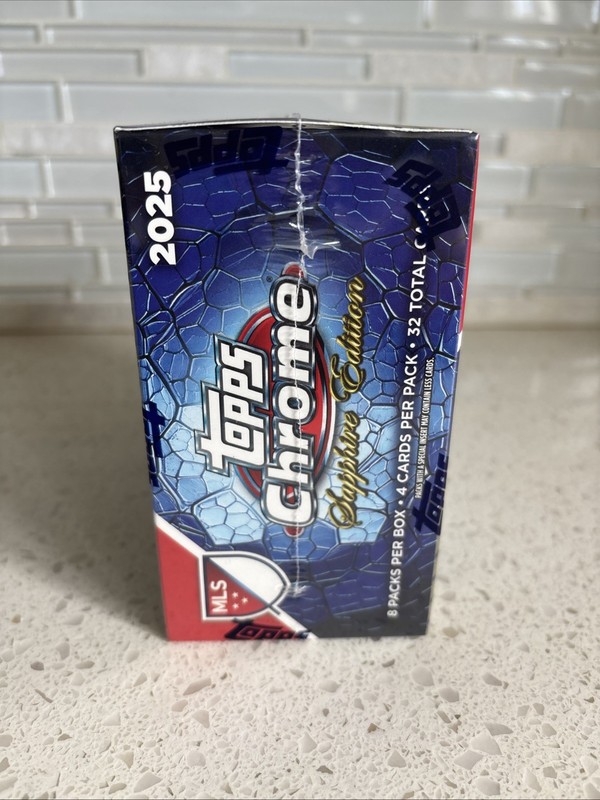 2025 Topps Chrome Sapphire Edition MLS Soccer Hobby Box BRAND NEW FACTORY SEALED view 2