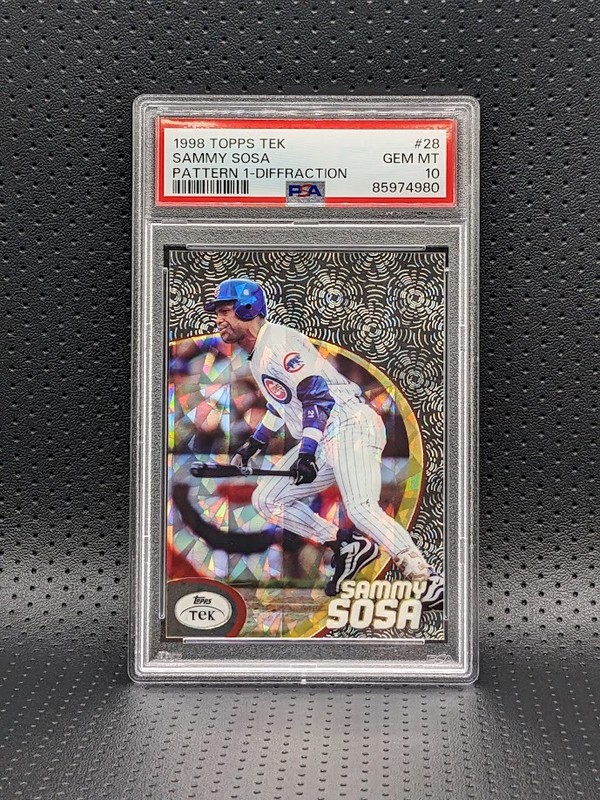 1998 Topps Tek Sammy Sosa DIFFRACTOR PSA 10 MINT *POP 1* Pattern 1 *Free Ship!*