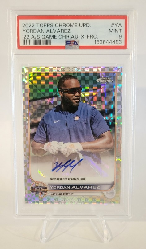 2022 Topps Chrome Update - Yordan Alvarez All-Star X-Fractor Auto /125 - PSA 9