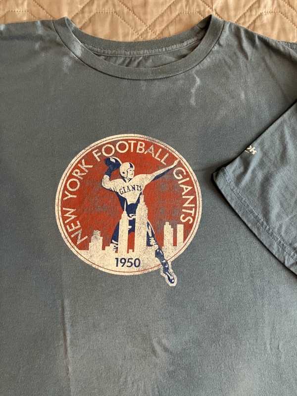Retro Reebok T- Shirt - New York Giants Football 1950 Quarterback Logo - Mens XL view 2