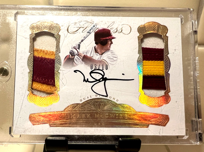 2017 Panini Flawless Mark McGwire USC Dual Diamond Auto Patch #03/10