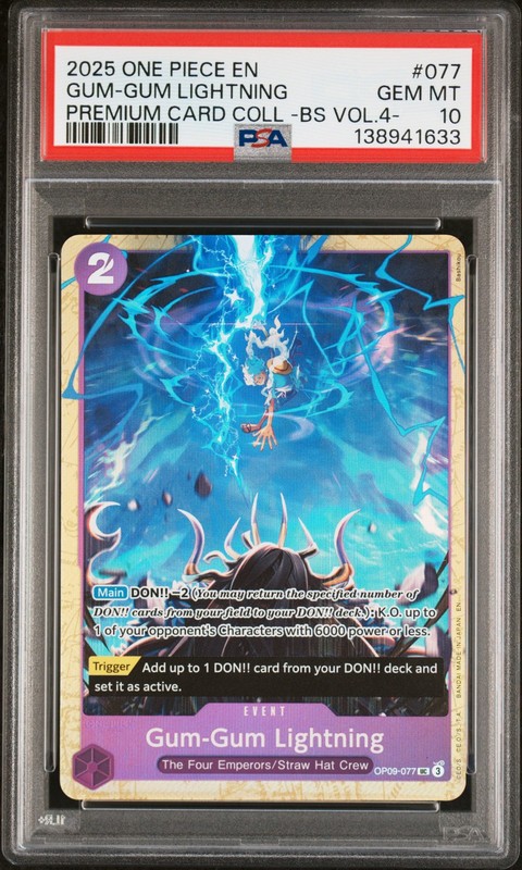One Piece Gum-gum Lightning 077 PSA 10