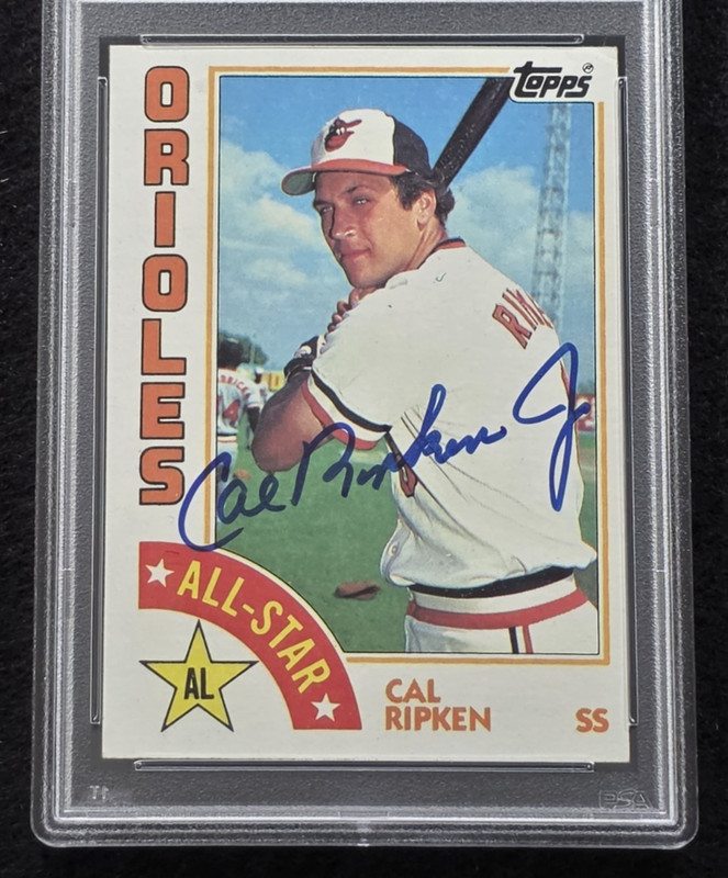 1984 CAL RIPKEN JR. Signed Topps Baseball Card-BALTIMORE ORIOLES-PSA 10 Auto view 2