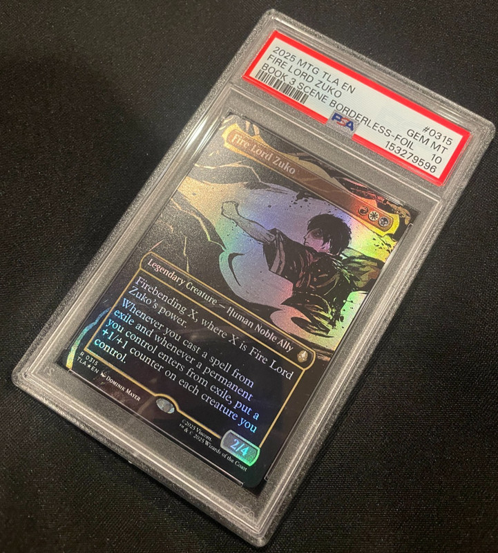 Fire Lord Zuko - MtG Avatar Last Airbender Borderless Foil Card #0315 - PSA 10!