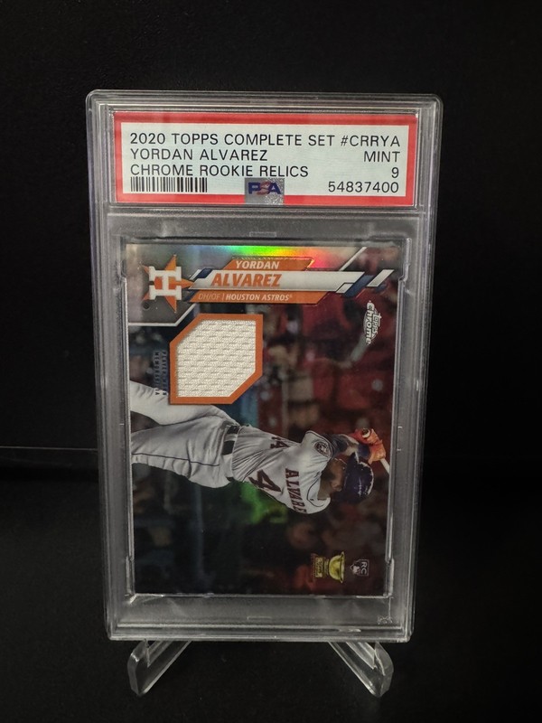 2020 Topps Chrome Complete Set Yordan Alvarez PSA 9 Mint RC Relic Free Shipping view 2