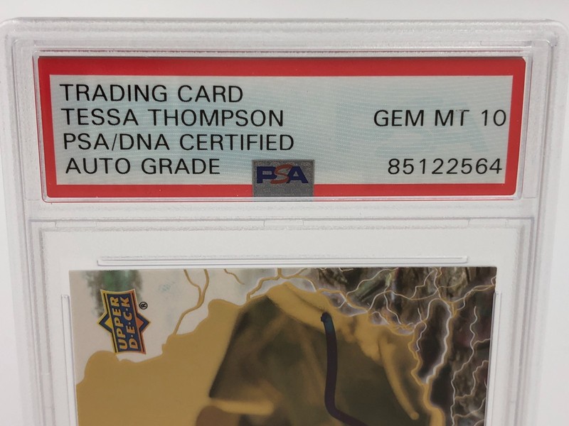 TESSA THOMPSON AUTO card VALKYRIE THOR RAGNAROK Signed MARVEL PSA GEM MINT 10 view 2