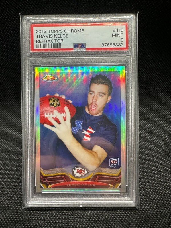 2013 Topps Chrome Travis Kelce RC Refractor Rookie #118 Chiefs PSA 9