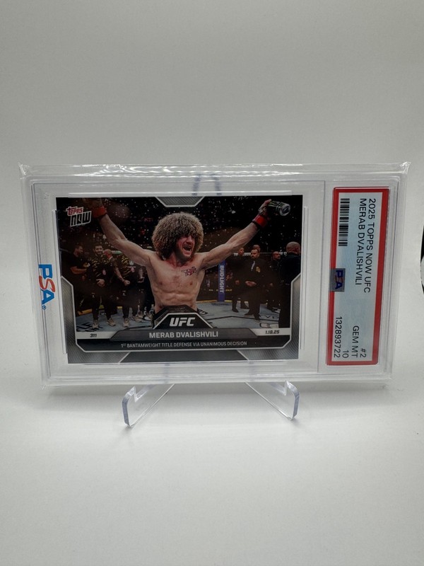 Merab Dvalishvili 2025 Topps Now #2 PSA 10 UFC 311 First Title Defense